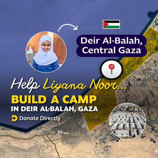 Helps Liyana Noor Build a Camp in Deir Al-Balah, Central Gaza 🇵🇸