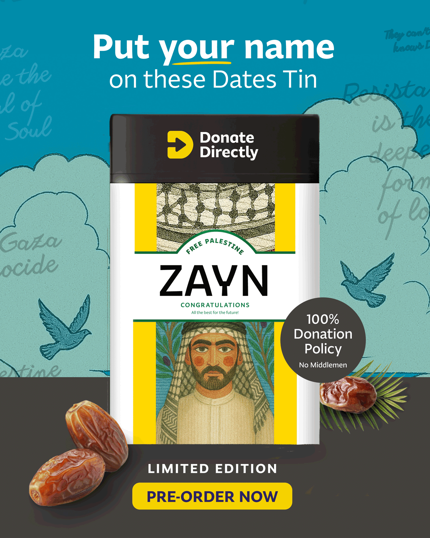 Illustration - Female - Date Tin