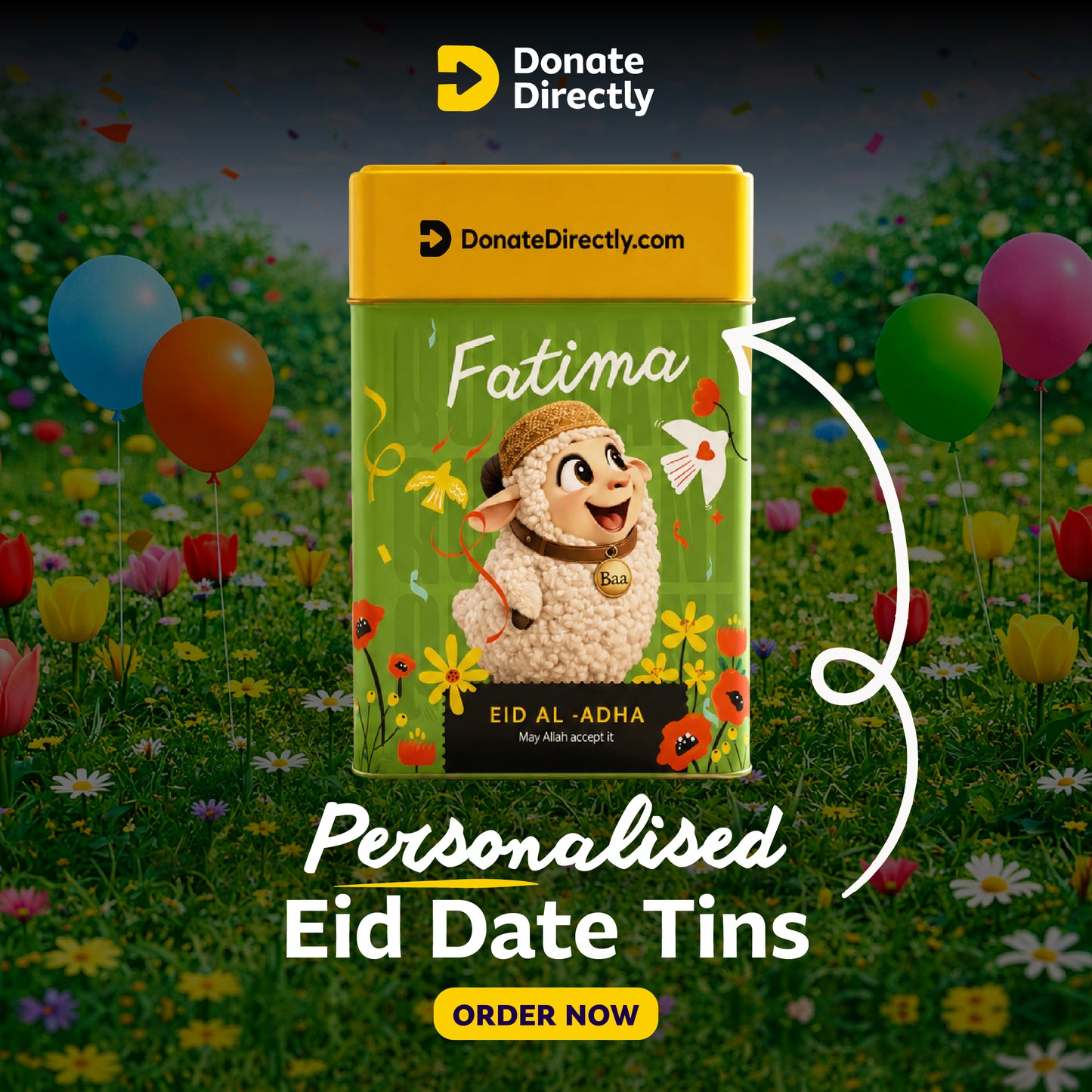 Eid Celebration Sleeve Baa - Date Tins